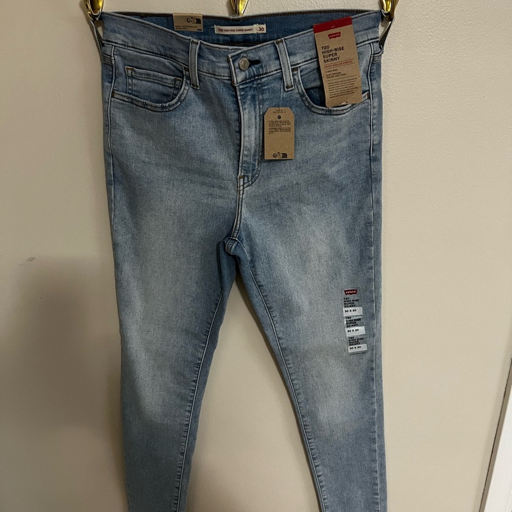 Levi's Light Blue High Rise Super Skinny Jeans